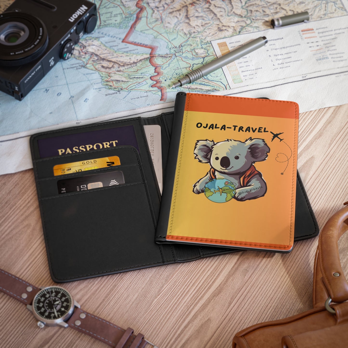 Funda para pasaporte Koala